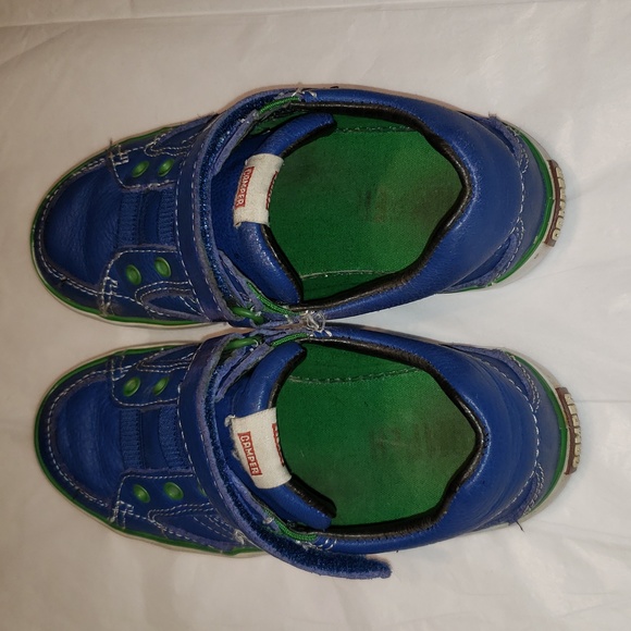 Camper KIDS Pursuit Leather Sneakers 1 Touch Strap Fastening BLUE 29 BOYS - Picture 5 of 13